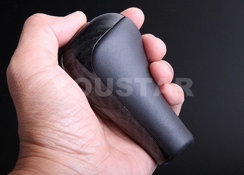UK STOCK 6 Speed REAL Italian Leather + Carbon Effect Weighted Gear Knob for BMW - Picture 4 of 9