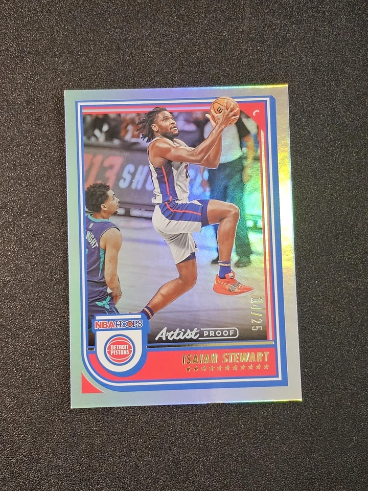 2022-23 Panini NBA Hoops Card #63 Isaiah Stewart Artist Proof Holo SP #'d /25 - Image 4 of 4