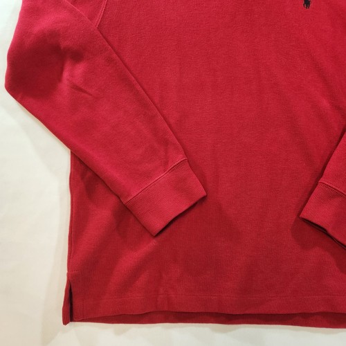 Polo Ralph Lauren Mens Shirt Sweater Red Size Large 1/4 Zip Long Sleeve Logo - Picture 6 of 23