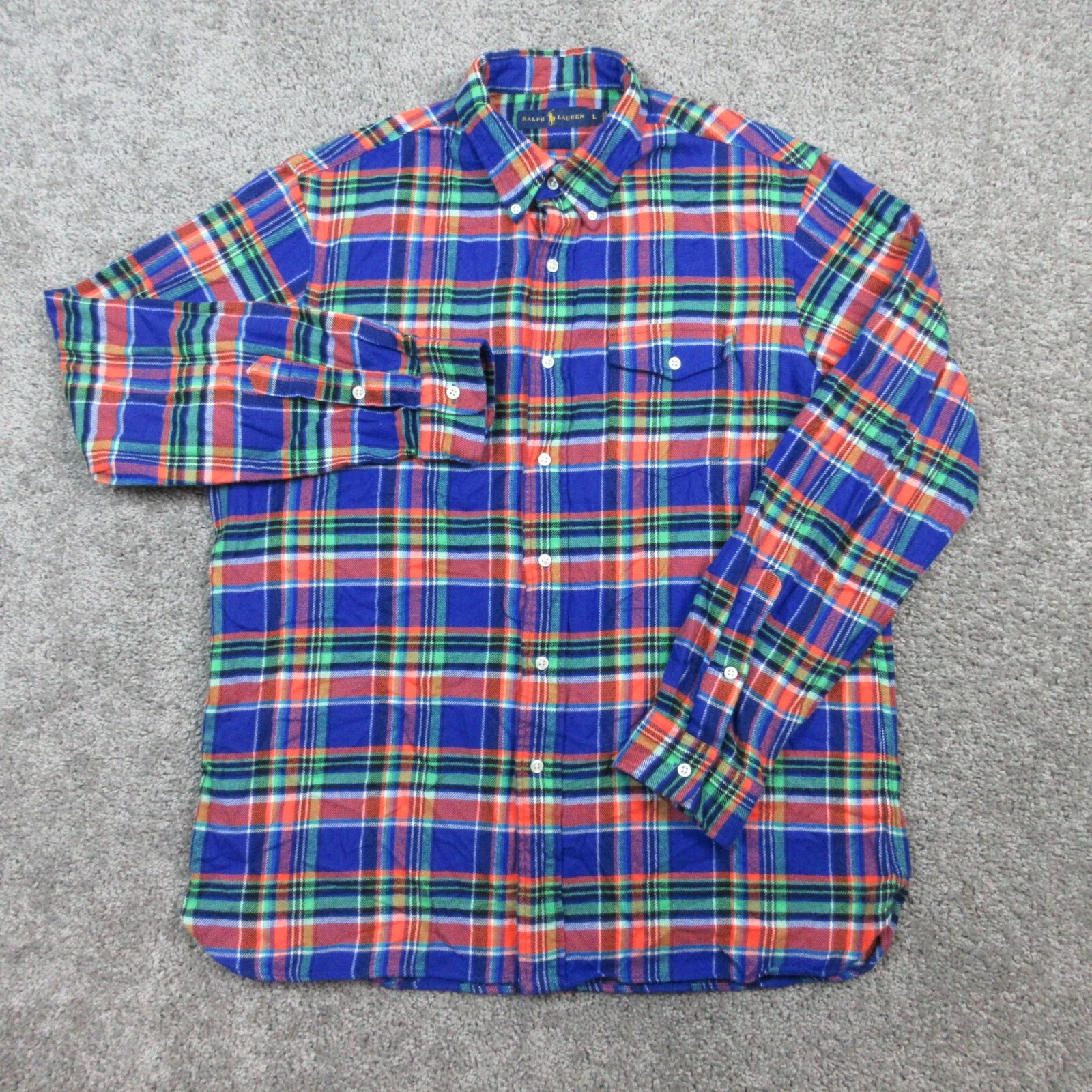 Ralph Lauren Shirt Mens Large Blue Tartan Plaid Flannel Work Outdoor Button Up
Opens in a new window