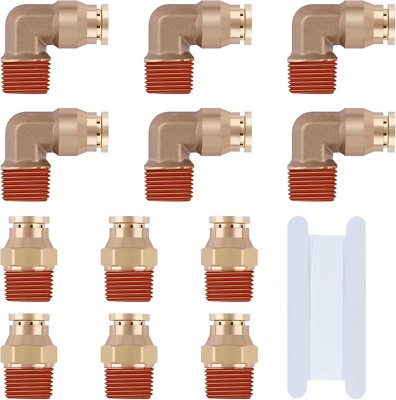 Conectores rápidos DOT de 3/8'' de latón, rectos y codos de 90 grados, rosca DOT