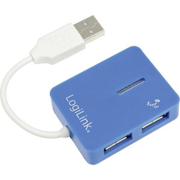 Logilink ua0136 4 porte hub usb 2.0 blu