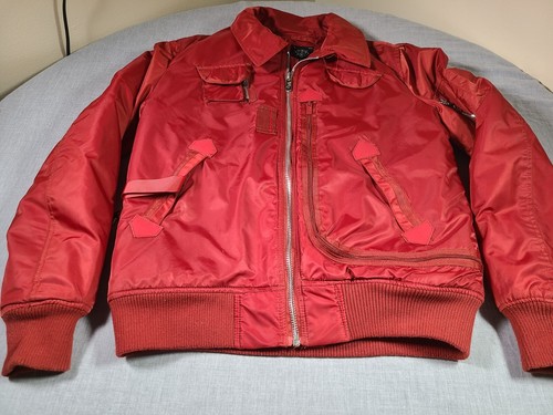 Imperious Flight Jacket Mens Large Copper Military Style Bomber Zip Pockets IMP - Picture 5 of 21