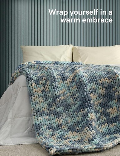YnM Knitted Weighted Blanket, Hand Made Chunky Knit Weighted Throw Blanket - 第 94/125 張圖片