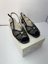 Ladies black stylish lace high heel shoes wedding party EU40 UK6.5