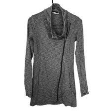 Athleta on The Move Moto Asymmetric Zip Jacket in Heather Grey Size XXS