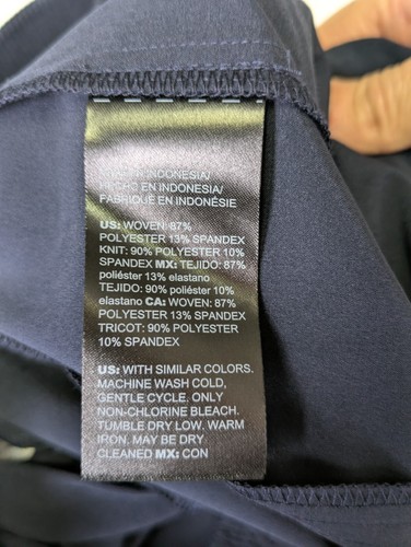 Chicos 4 Zenergy Pull On Short US 20 Blue Bermuda Stretch Pockets NEW Ships FREE - Picture 11 of 11