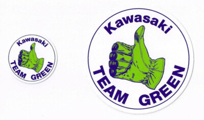 KAWASAKI TEAM GREEN Vintage Motocross Racing Decals Stickers die