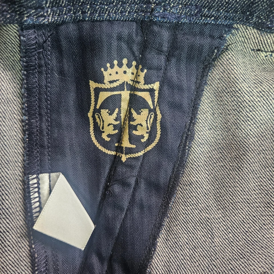 Pantalones Talbots Mujer Talla 6/28 Signature Boot Cremallera Lavado Oscuro Azul Marino Foto 4 de 4