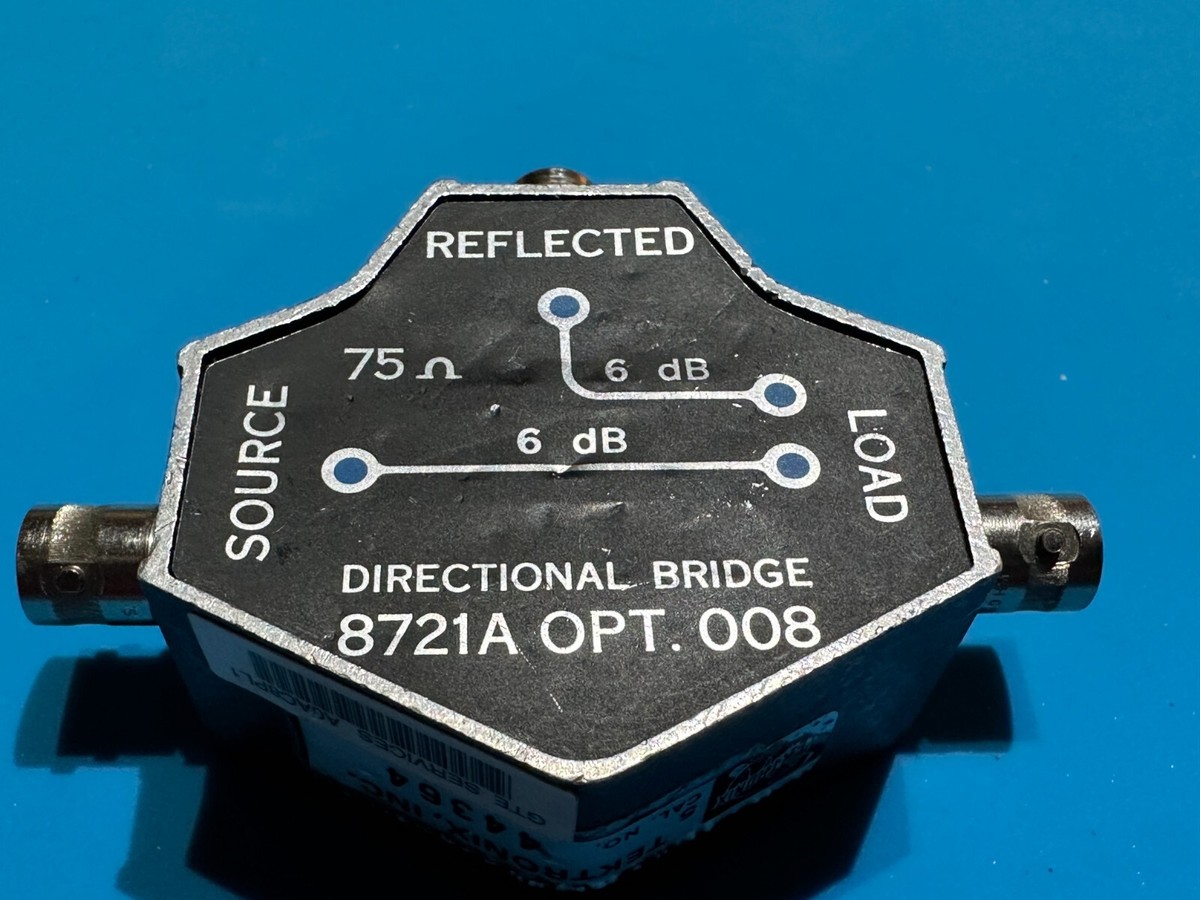 HP Hewlett Packard 8721A OPT. 008 Directional Bridge BNC 6 dB 75