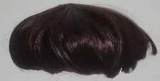 Real Thick Hair Bangs Extension Natural Looking Synthetic Clip In》BROWN #4