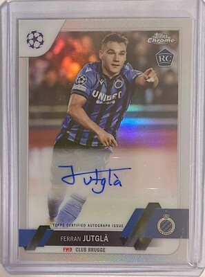 2022 Topps Chrome UEFA Club Competitions Ferran Jutglà RC Auto #CA-FJ Brugge