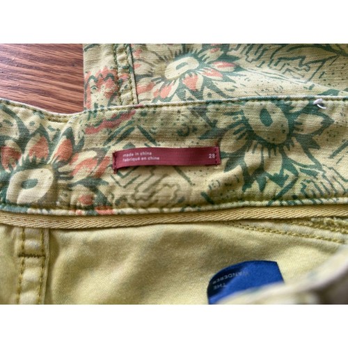 Pantalone Pilcro Anthropologie Wanderer verde floreale taglia 28 - Foto 5 di 9