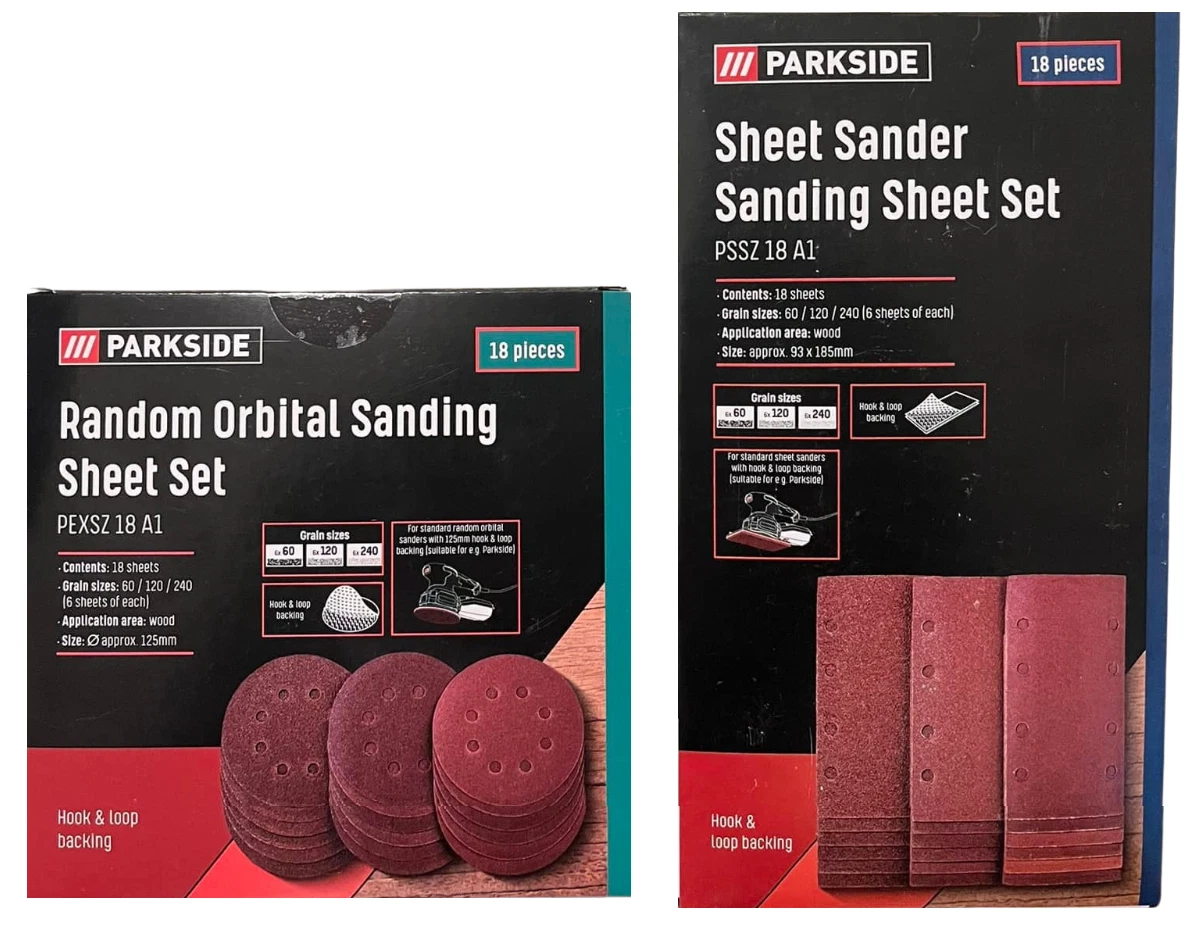 Parkside sanding sheets deals