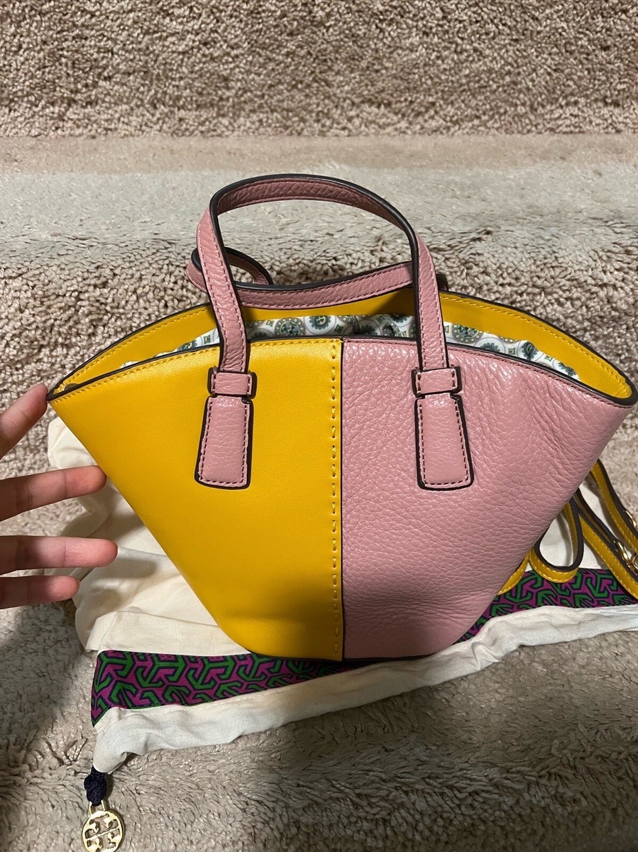 Brand New Tory Burch Mcgraw Color-Block MINI Shopper Tote
