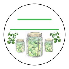20 Mason jar, Ball canning labels, stickers, tags, pickles, 2 inch size
