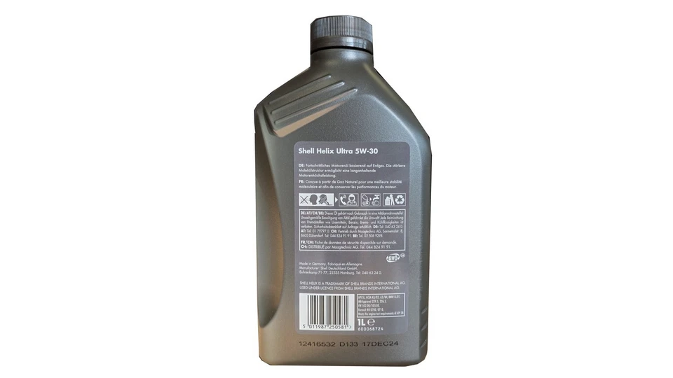 Shell Helix Ultra 5W-30 Motoröl 5+1 Liter MB 229.5 BMW LL-01 RN 700/710 - Bild 4 von 4