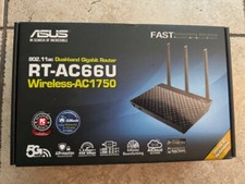 Gigabit Dual-Band Router by Asus RT-AC66U Wireless-AC1750 Used 