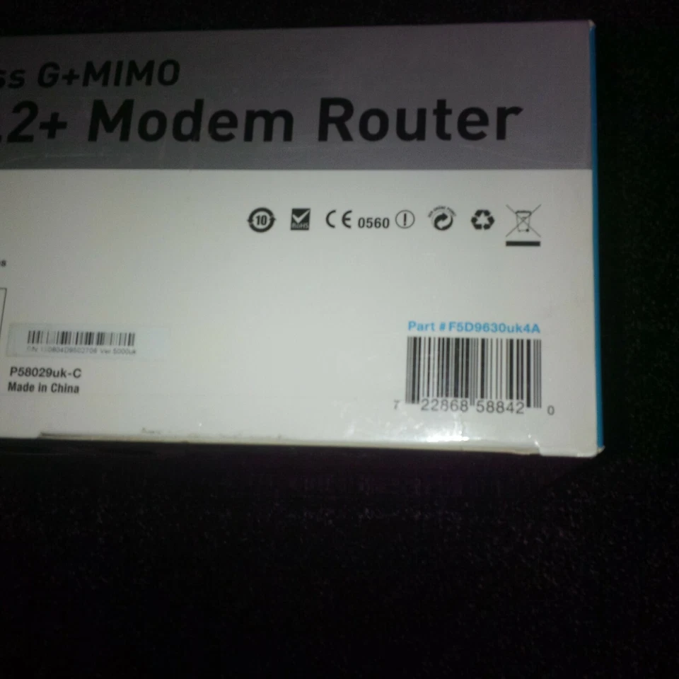 Internet Modem Router Belkin G+ Mimo   BNB UK FREE POST - Image 2 of 4