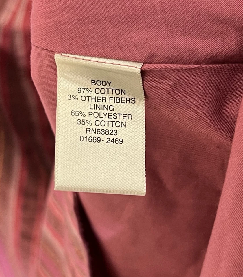 Christopher & Banks Midi Skirt Womens Size 16 Pink Striped Metallic A-Line - Image 4 of 4