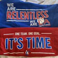 2 Los Angeles Clippers Old Logo NBA Basketball T-shirts XL Playoff Memorabilia