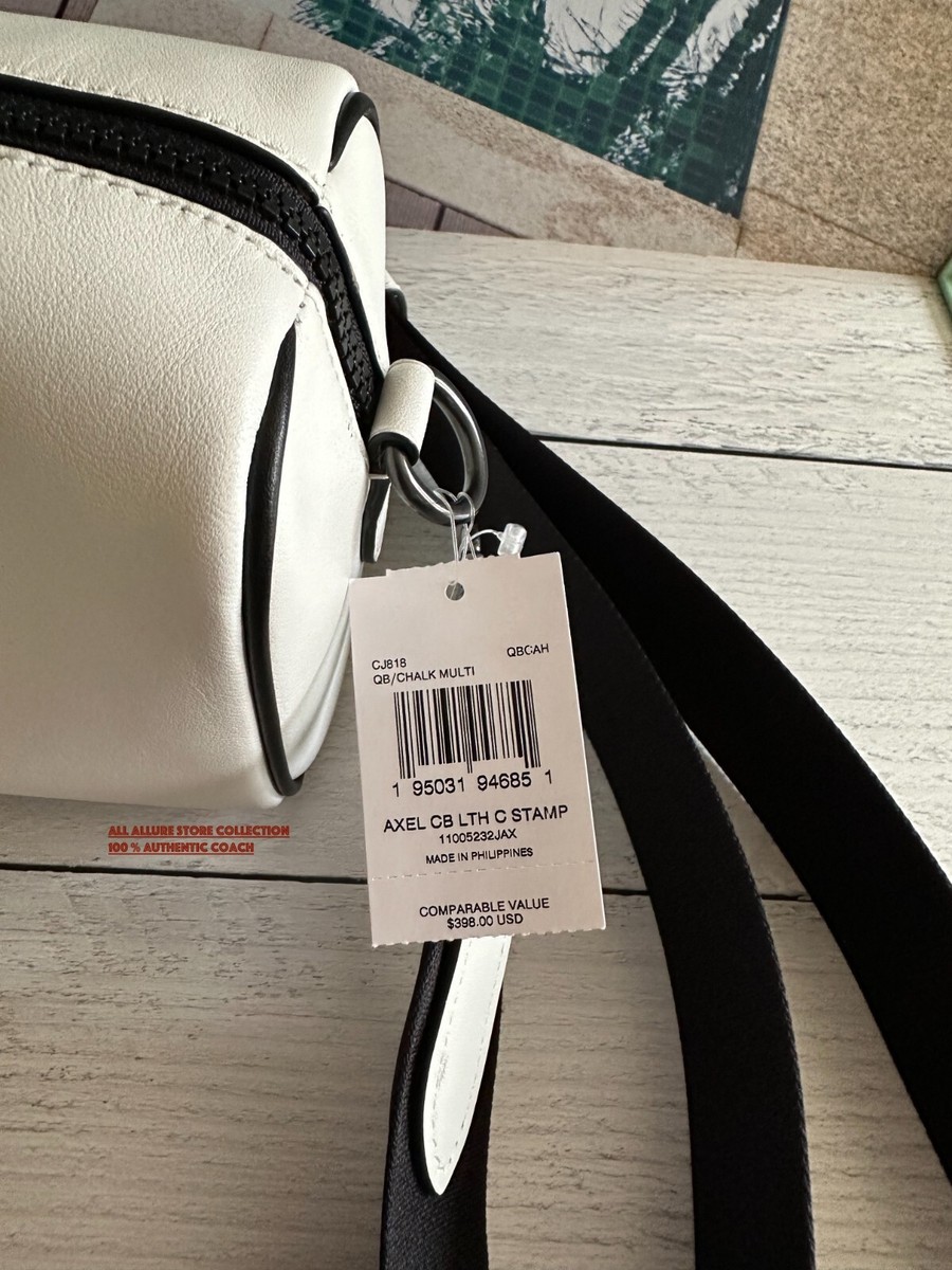 NWT Coach CJ818 Axel Crossbody In Smoother Leather Chalk Multi | eBay