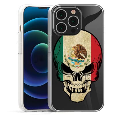 For Apple IPhone 13 Pro Max Mini TPU Case Cover+Glass(MX Flag Skull)