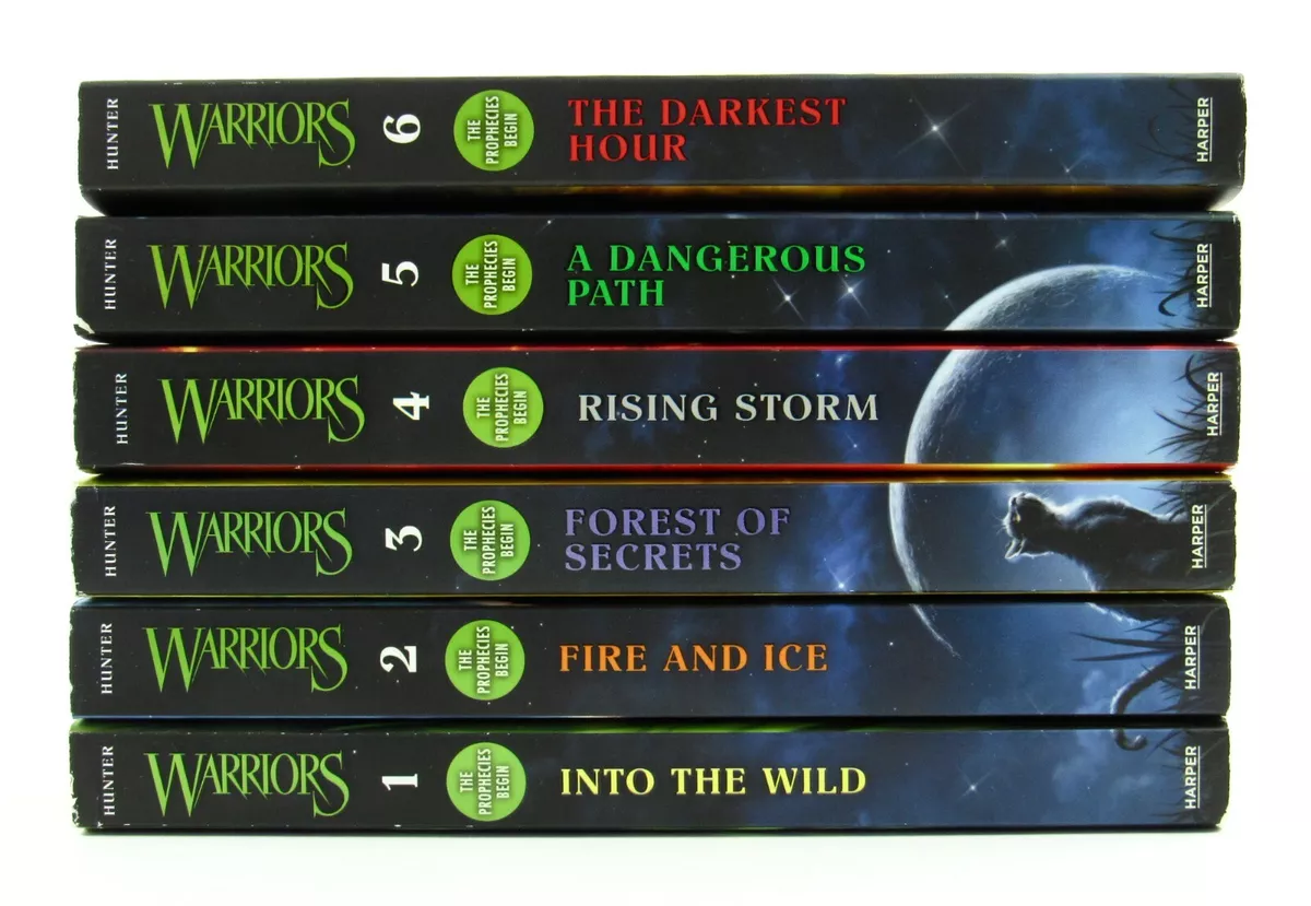 Erin Hunter's Warriors Series (#1-6) : Into the Wild - Fire and Ice -  Forest of Secrets 