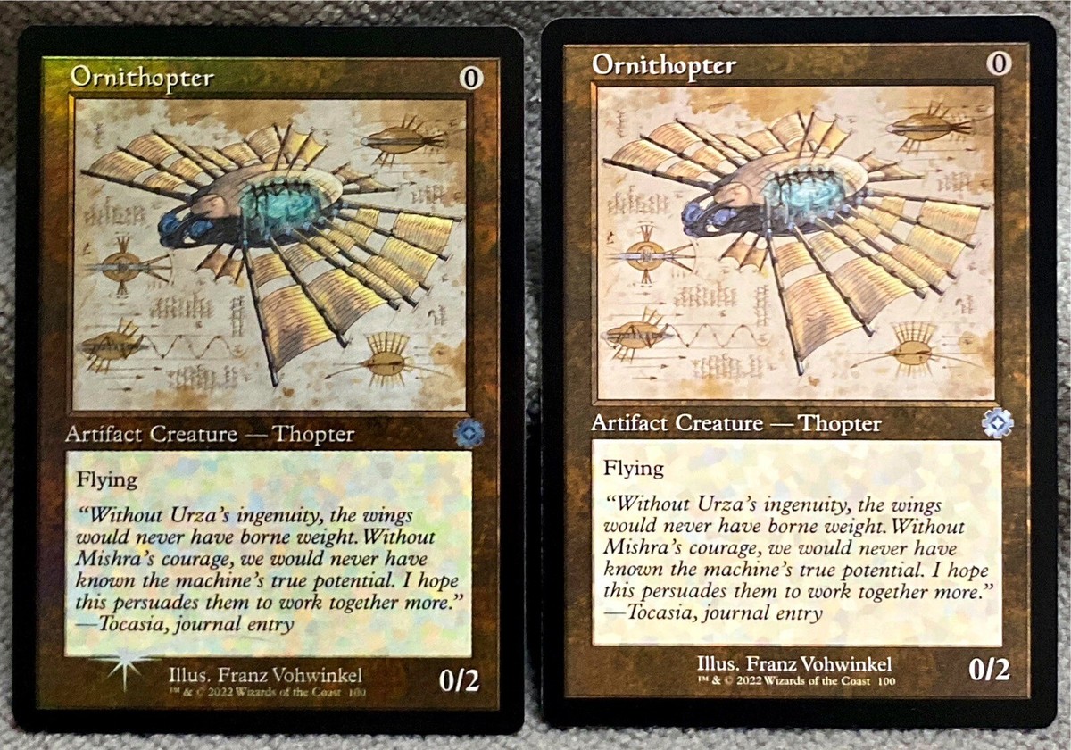 MTG Ornithopter 100 Foil Retro Frame Schematic The Brothers