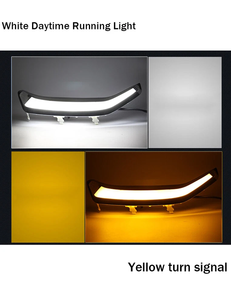 Juego de intermitentes de luz de circulación diurna doble color Fit 2013-2018 Subaru Forester Foto 3 de 4