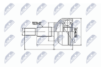 NTY Gelenksatz, Antriebswelle NPZ-RE-034 FüR Renault