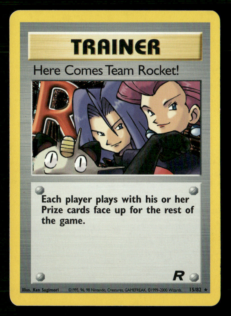 Here Comes Team Rocket! Holo Unlimited Holo Team Rocket 15/82 MP Pokémon TCG