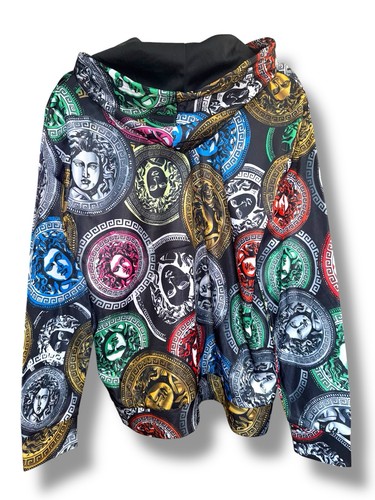 Baroque Gold Medusa Coin Print Hoodie Pullover Sweatshirt NWT - Picture 3 of 8