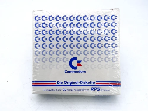 Org. Commodore 10 Stk Diskette Floppy Disk 2D 5,25 Zoll Zubehör Computer PC NEU