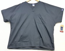 Cherokee Unisex Authentic Workwear Originals Scrub Top Short Sleeve Size XL Gray