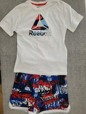 Reebok Outfit, Red, White & Blue Graffiti, Youth Size 6-8