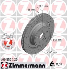 ZIMMERMANN 400.5504.20 Brake Disc for MERCEDES-BENZ ZIMMERMANN 400.5504.20 Brake Disc for MERCEDES-BENZ