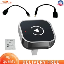 2-in-1 Wired to Wireless CarPlay Adapter /Android Auto Adapter Plug & Play 2025