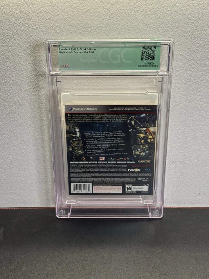 CGC 9.9 A++ - Resident Evil 5 Gold Edition PlayStation 3, PS3 2010 NEW! - RARE! - Image 3 of 3