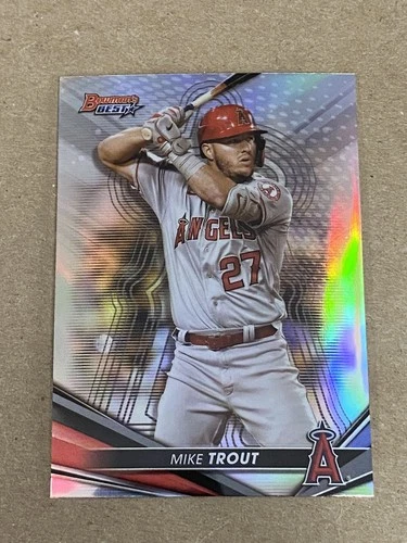 Mike Trout, 2022 Bowman's Best Refractor, Card #14, Los Angeles Angels