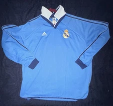 Real Madrid Adidas Away 3rd Player Issue Long Sleeve XXL Zidane 5 1999 2000