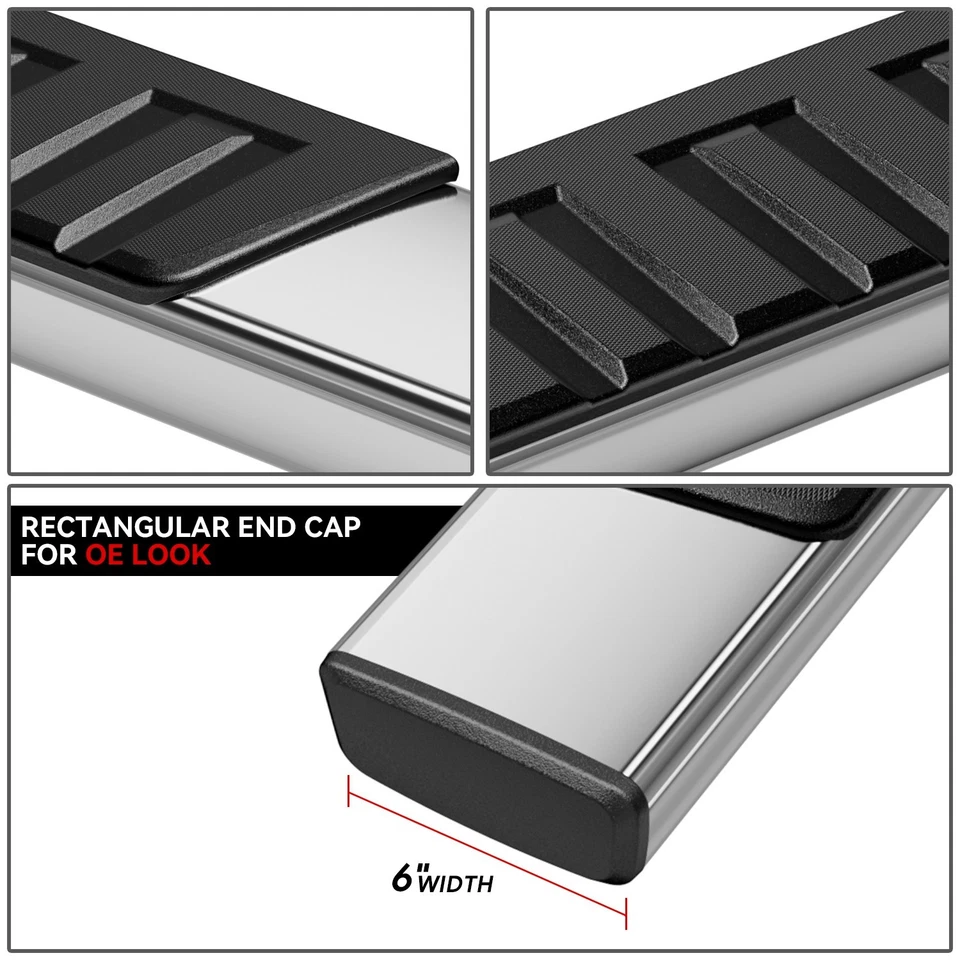 For 2007-2019 Silverado Sierra Extended Cab 6" Side Step Nerf Bar Running Board - Image 3 of 4