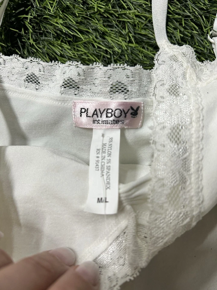Blusa blanca íntima Playboy M/L Foto 2 de 3