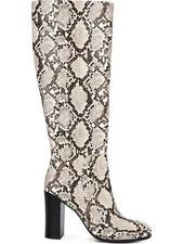 KENNETH COLE NEW YORK Womens White Snake Skin Print Justin Boots 9 M