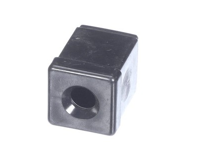 CARTER-HOFFMANN 18617-0055 Appliance 1'' Sq Blk End Cap W/ Hole