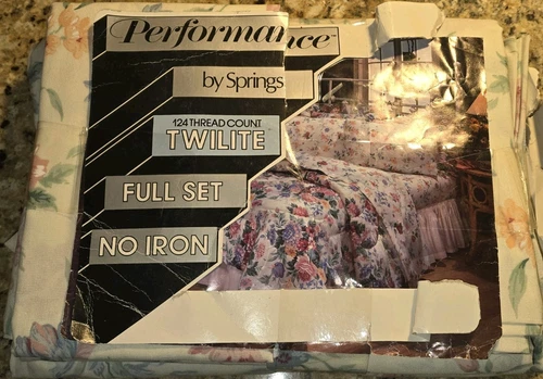 VTG Springs Performance Springs FULL Sheet Set Fitted Flat Pillow Cases NEW