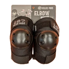NEW 187 Killer Pads Skateboard Black Elbow Pads Size Junior 