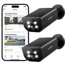 2PCS Wansview 2K Wireless Solar Security Camera Outdoor Wifi Color Night Vision