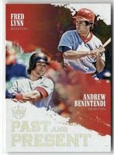 2018 PANINI DIAMOND KINGS #PP14 ANDREW BENINTENDI / FRED LYNN PAST AND PRESENT