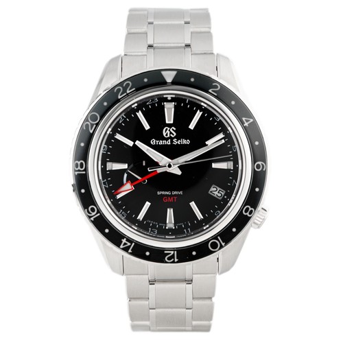 Grand Seiko Sport Collection GMT Stainless Steel Black 44mm SBGE201 Full Set
